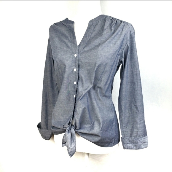 Ann Taylor Blouse with Front Tie - Picture 3 of 8